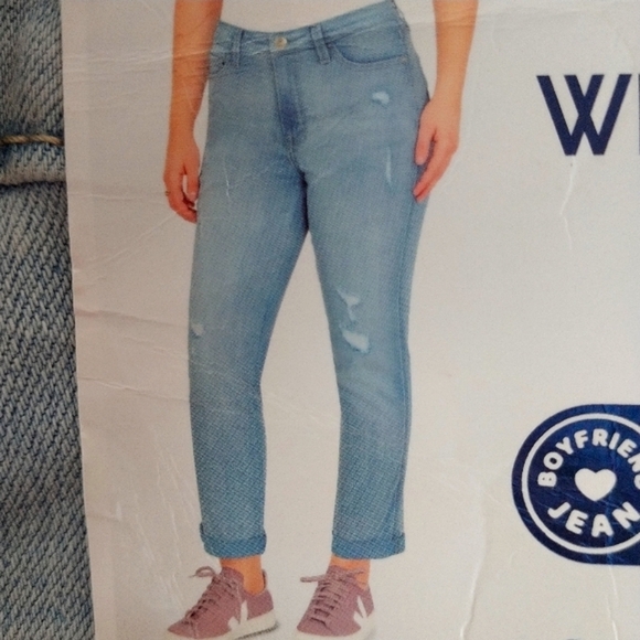 Seven7 Weekend Jean Boyish Style Rolled Cuff Hem Easy Fit Jean 12 - Picture 1 of 12